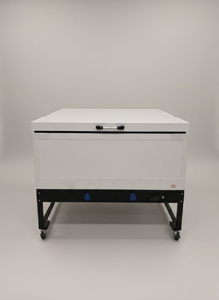 Máquina de fabricação de gelo translúcido industrial Clear Ice Brasil, vista frontal