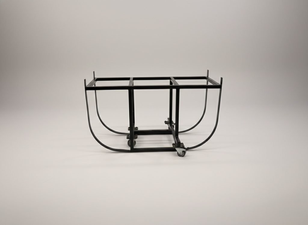 Mesa industrial para descanso dos blocos de gelo translúcido