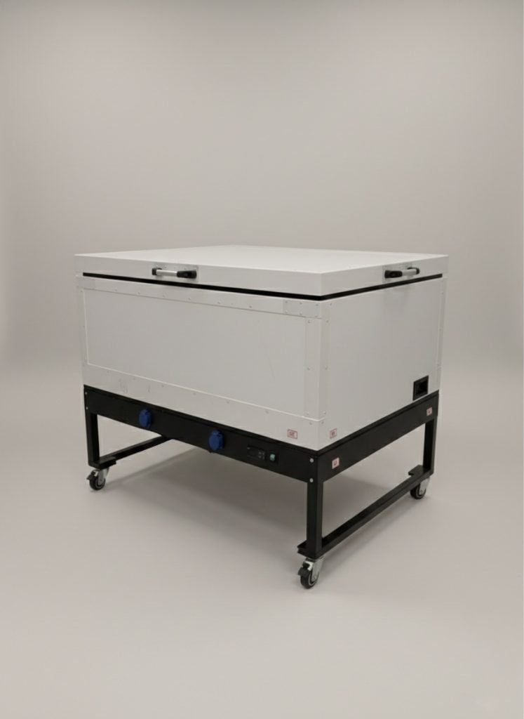 Máquina de gelo translúcido Clear Ice Brasil, vista lateral 45 graus